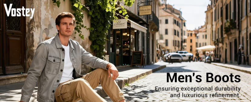 Vostey Men's Hiking Boots Waterproof Casual Chukka Boots for Men