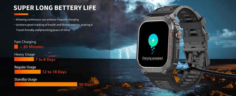 Military GPS Smart Watch for Men with Offline Map/Air Pressure/Altitude/Compass,smart Watch for Android Phones and iPhone,Waterproof Fitness Tracker with Blood Oxygen/Heart Rate/Sleep/100+ Sport Modes