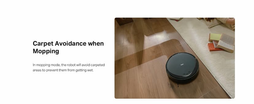 Tapo Ultra-Slim LiDAR Smart Navigation Robot Vacuum and Mop with Self-Emptying Dock, 5300Pa Max, 97%+ Dust Pickup Rate, Self-Charging, Compatible with Alexa & Google Home, RV20 Max Plus