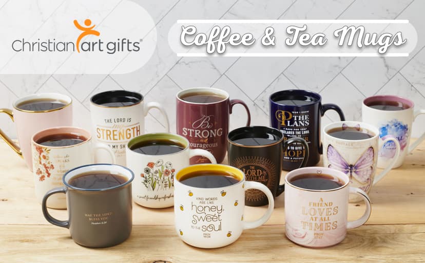 Christian Art Gifts Blue Floral Ceramic Coffee Mug – 14 oz. Microwave and Dishwasher-safe Inspirational Scripture Coffee and Tea Mug for Friends with Bible Verse: A Sweet Friendship – Proverbs 27:9