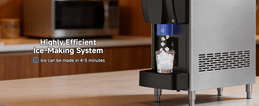 COTLIN Commercial Nugget Ice Maker, 250 lbs/Day Ice Machine with 7 lb Storage Bin, 3-in-1 Smart Modes, SECOP Compressor, Energy Efficient, ETL Certified, Ice Maker for Commercial and Home
