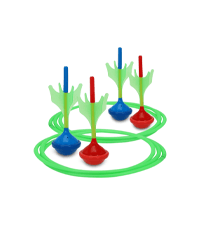 3-in-1 Vintage Giant Checkers, Tic, Tac, Toe, with Reversible Mat, 24 Chips, Family Board Game, Lawn Game, BBQ Party Favor, Indoor and Outdoor Activity for Kids and Adults