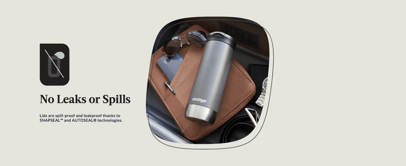 Contigo Byron Vacuum-Insulated Stainless Steel Travel Mug with Leak-Proof Lid Reusable Coffee Mug or Water Bottle BPA-Free 16oz Licorice Keeps Beverages Hot for 6 Hours or Cold for 12 Hours