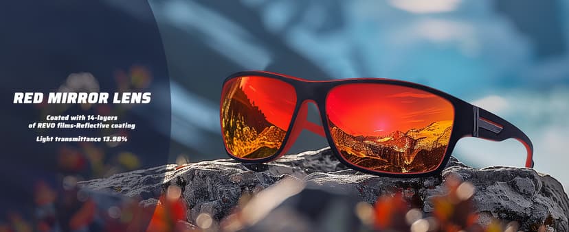 STORYCOAST Polarized Sports Sunglasses for Men Women Unbreakable Frame Cycling Fishing Driving