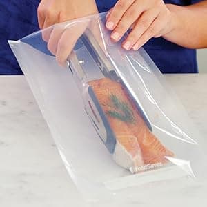 FoodSaver Custom Length Vacuum Sealer Bags Multipack, 5 Count Rolls for Airtight Food Storage and Sous Vide - Compatible with FoodSaver, 8 (2 Pack) and 11 (3 Pack)