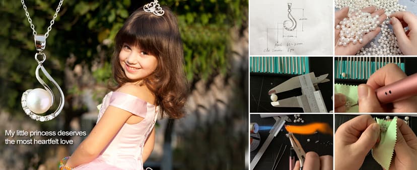 YEETONDA Granddaughter Necklace - Granddaughter Gifts from Grandma, Graduation Gifts for Her, Birthday Christmas Confirmation Wedding Keepsake Jewelry gifts for Granddaughter Teen Girls, Sterling Silver Freshwater Pearl Necklace