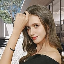 TONY & SANDY Inspirational Bracelets for Women Teen Girls Personalized Gifts for Daughter Granddaughter Mom Sister Friends Stainless Steel Engraved Cuff Birthday Easter Christmas