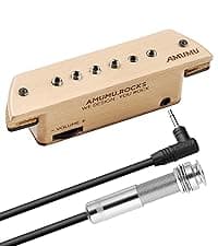 AMUMU SP60BCM Magnetic Passive Soundhole Humbucker Pickup for Acoustic Guitars