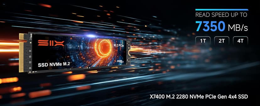 SIX NVME M.2 SSD PCIe 4.0-1TB m.2 2280 ssd, Read UP to 7350MB/s 1TB for Gaming PS5 Memory Storage Expansion with Heatsink, Internal Solid State Hard Drive PCIe gen 4x4 Nvme for Laptop Desktop pc