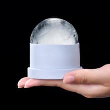 Whiskey Rocks Glass Set In Gift Box - Includes 2 Crystal Bourbon Glasses and 2 Big Ice Ball Molds - 10 Oz Old Fashioned Glasses for Scotch, Cocktails, Rum, Cognac, Vodka - Unique Gift for Men