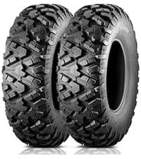 MaxAuto Set of 4 UTV ATV Tires 25x8-12 Front & 25X10-12 Rear Tire, 6PR Tubeless, Four Wheeler Tires All Terrain Tire 25x8x12 Sport Mud-tires 25x10x12 Off Road tire, 4 Pack in 2 Packages