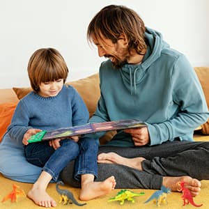 Dinosaur Toys,Dinosaur Sound Book with Pack of 12 Toy Figures,Realistic Roars,Interactive Perfect for Kids Dinosaurs Educational Toys for 3 4 5 6Year Old Boys&Girls