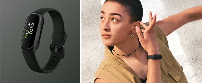 Fitbit Inspire 3 Health &-Fitness-Tracker with Stress Management, Workout Intensity, Sleep Tracking, 24/7 Heart Rate and more, Midnight Zen/Black One Size (S & L Bands Included)