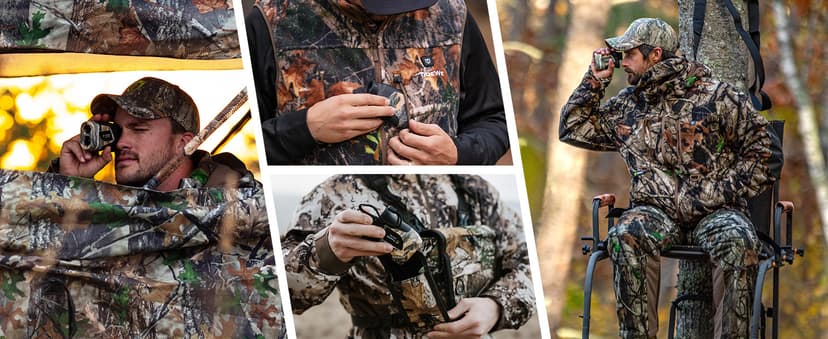 TIDEWE Hunting Rangefinder with Rechargeable Battery, 700/1000Y Camo Laser Range Finder 6X Magnification, Distance/Angle/Speed/Scan Multi Functional Water-Resistant Rangefinder with Case