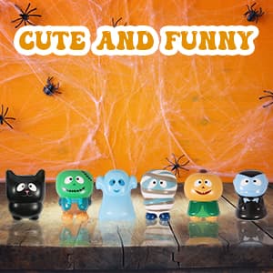 New 6 Packs-Halloween Squishies Toys Slow Rising Party Favors:Pumpkin,Zombie,Black Cat,Mummy,Vampire,Ghost Halloween Treat Bag Classroom Prizes,Stress Relief Toys for Kids Toddlers Gift