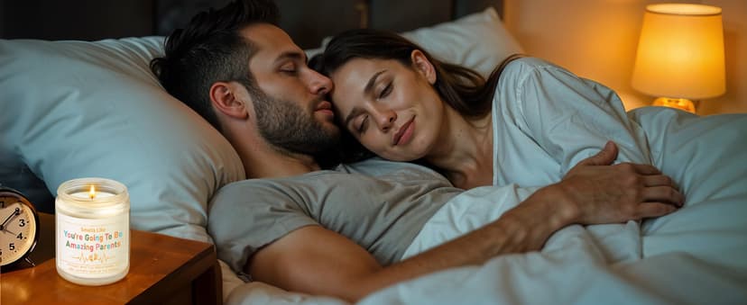 AceThrills Gender Reveal Gifts, New Parents Gift for Couples, Pregnancy Gifts for First Time New Mom Dad Gift - 7 Oz Lavender Scented Candle