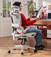 SIHOO M57 Ergonomic Mesh Office Chair, High Back Home Desk Chair with 3D Armrests, Lumbar Support and Adjustable Headrest, Comfortable Computer Chair, Big & Tall Office Chair Hold 330 LBS-Black