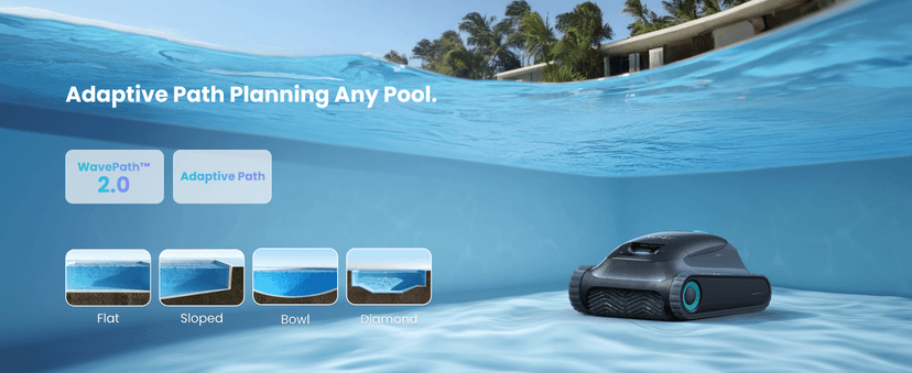 (2025 Upgrade) Aiper Scuba S1 Robotic Pool Cleaner, Wall & Waterline Cleaning, Double Filtration, Extended 180-Min Battery Life, Smart Navigation, App Support, OTA Upgrade