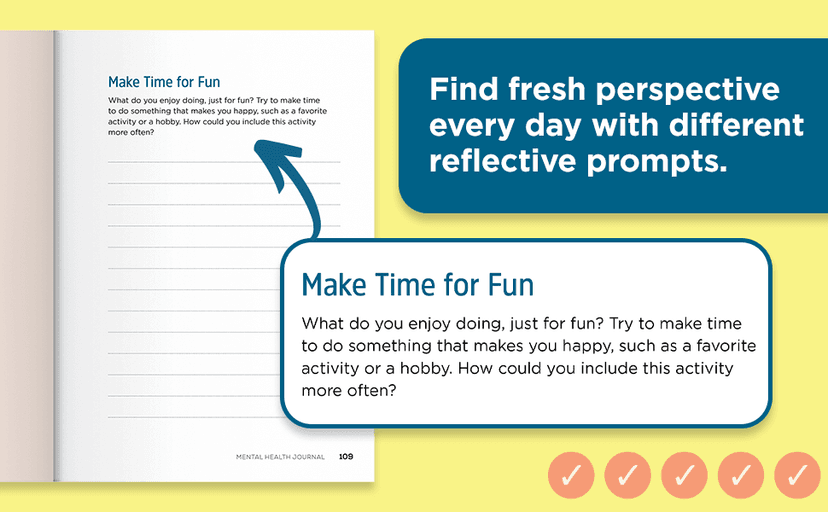Mental Health Journal: Daily Check-In: 70 Days of Reflection Space to Track Your Moods, Intentions, and Well-Being
