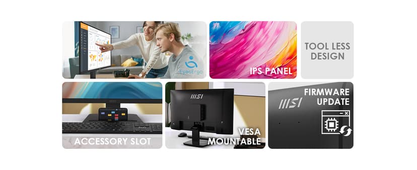 msi PRO MP273Q E7 27-inch IPS 2560 x 1440 (QHD) Computer Monitor, 75Hz,Adaptive-Sync, HDMI, DP Port, VESA Mountable, Tilt, Speaker, 1ms, Black