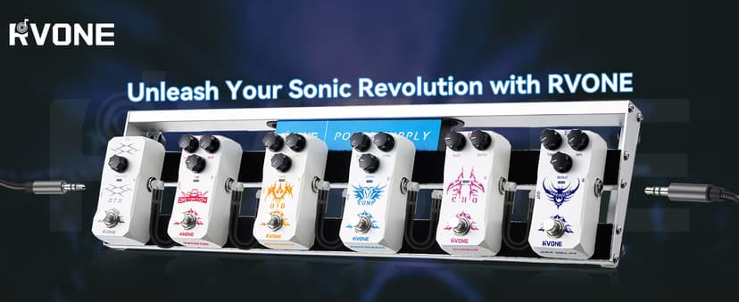 RVONE Analog Compressor Pedal Guitar/Bass, Studio-Grade Guitar Pedal Compressor, Guitar Effects Pedal for Electric Guitar Bass, True Bypass & Aluminum Case