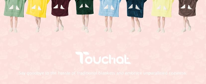 Touchat Wearable Blanket Hoodie, Oversized Sherpa Blanket Sweatshirt with Hood Pocket and Sleeves, Super Soft Warm Plush Hooded Blanket for Adult Women Men, One Size Fits All (Pink)