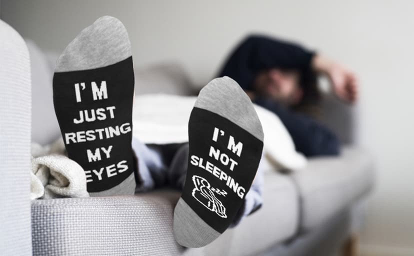 Dealswin Birthday Gifts for Men Dad Fathers Him Husband, I'm Not Sleeping I'm Just Resting My Eyes Socks