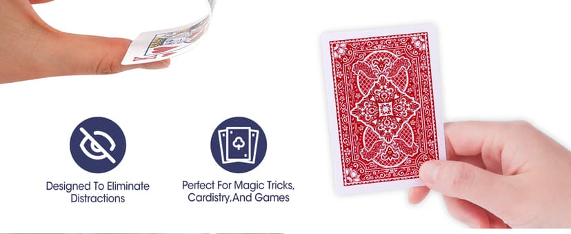 Playing Cards, 26 Decks of Cards Bulk Standard Size Poker Cards, Perfect for Classic Card Games, Party Games, Blackjack, Card Games for Families & Magic Performances (Red/Blue)