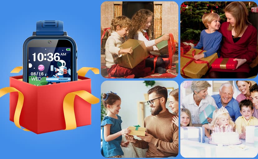 Smart Watch for Kids Age 3-12, Kids Smart Watch Boys with 24 Games HD Touch Screen Pedometer Camera Music Player Alarm Clock Flashlight 12/24 hr Toys for 6 7 8 9 10 Year Old Boy Birthday Gift