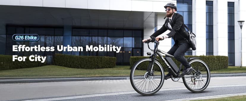 Electric Bike for Adults, 1500W Peak Mountain Ebike with 25 MPH, 65 Miles Range, 7 Speeds, 48V 10Ah Removable Battery 26" Ebike for Commute