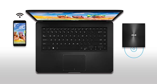 ASUS ZenDrive Black 13mm External 8X DVD/Burner Drive +/-RW with M-Disc Support, Compatible with Both Mac & Windows and Nero BackItUp for Android Devices (USB 2.0 & Type-C Cables Included)