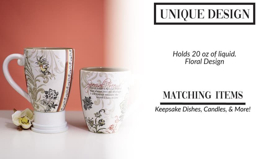 Pavilion Coffee Mugs - Mark My Words Special Friend Mug with "You're Truly A Special Friend" Text Design - Ceramic Coffee Cup for Friends, Microwave & Dishwasher Compatible - Multicolor, 20 oz