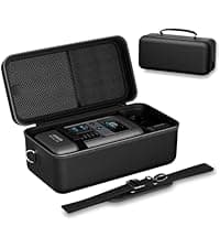 ProCase Hard Case for Fanttik Slim V8 Apex/ V8 Mate/ V10 Apex/ V10 Mate Cordless Car Vacuum, Portable Travel Carrying Storage Organizer with Mesh Pocket for Mini Handheld Vac Cleaner Accessory -Black