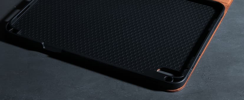 Gexmil Genuine Leather Case for iPad Pro 11 Inch (M5/M4) 2025/2024 with Pencil Holder,Protective Shockproof Leather Smart Folio Cover Adjustable Stand Auto Sleep/Wake Anti-Slip, Flower Brown