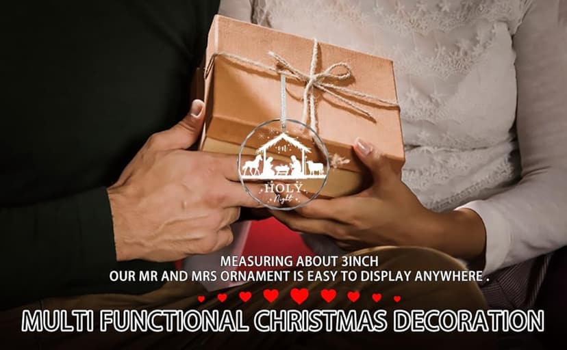 Christmas Ornaments 2025,Neighbor Gifts Merry Christmas from Our House to Yours Ornament Funny Glass Xmas Tree Decorations Neighbor Gift Ideas for Neighbors Best Friends Women Boyfriend Girlfriend