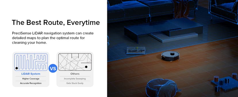 roborock Q7 L5 Robot Vacuum and Mop Combo, 8,000Pa Suction, Upgraded from Q5 Pro, Dual Anti-Tangle System, LiDAR Navigation, Multi-Level Mapping, Self-Charging Robotic Vacuum Cleaner, Black