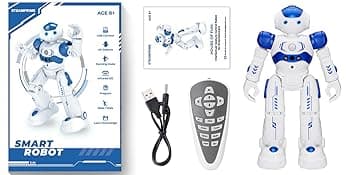 KingsDragon RC Robot Toys for Kids, Gesture & Sensing Programmable Remote Control Smart Robot for Age 3 4 5 6 7 8 Year Old Boys Girls Birthday Gift Present