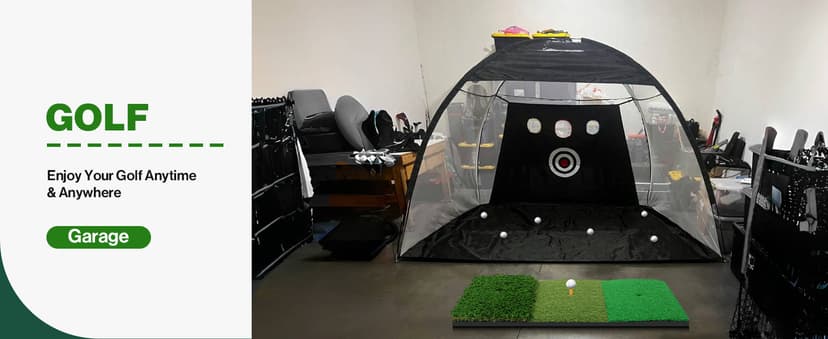 Golf Net: 10 x 7ft Golf Hitting Practice Net for Backyard Driving, Indoor & Outdoor Chipping Training Net with Mat, Targets & Balls, Ideal Gifts for Christmas Him Men Dad Husband Grandpa Boys Golfers