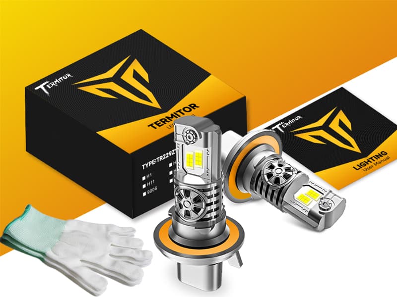 Termitor 2026 Upgraded 90,000LM 9008 H13 Bulbs, 12X Ultra-Bright, 6500K Pure White H13/9008 Light Conversion Kits, Easy Plug-N-Play Installation, IP68 Waterproof, Pack of 2