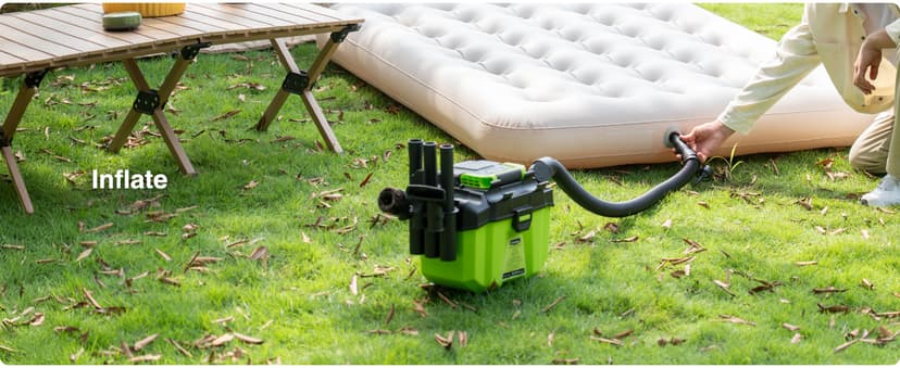 TaskStar Cordless Shop Vac, 2.6 Gal 2x4.0Ah Battery Powered Shop Vac, 3-in-1 Cordless Shop Vacuum Wet and Dry with Strap, 4 Wheels, Accessory Storage Holder, Ideal for Garage, Car, Workshop