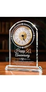 One Year Marriage Gift,Happy Paper Wedding Anniversary Decoration Gift,for Couples,Men,Women,Boyfriend,Girlfriend 1 Year Wedding Anniversary Crystal Clock Gifts B0H6B9BBKG