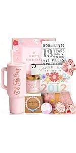 Sweet 16 Gifts for Girls - 16 Year Old Girl Gifts - Happy 16th Birthday Party Decorations for Girls Pink - 11 Pieces Unique Sweet Sixteen Gift for Teen Girl, Daughter, Niece, Granddaughter