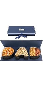 7 Sectional Platter With a Variety of Freshly Roasted Nuts, Beautifully Packaged Gift for Birthday Nuts Gift Basket B0CGVVR2H9