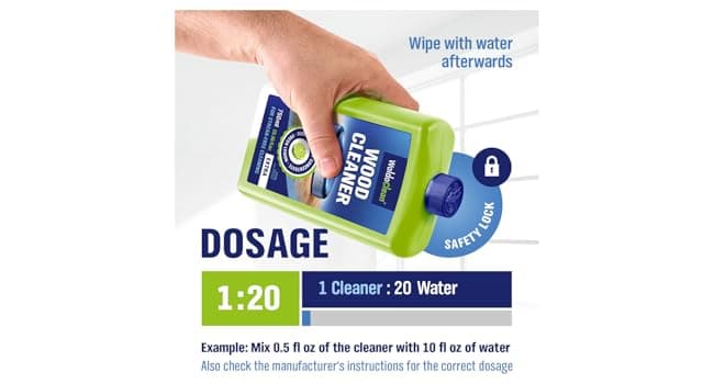 WoldoClean Robot Mop Floor Cleaner Concentrate - safe for Sealed Hardwood, Laminate & LVP Vinyl, 25oz for 75-150 uses