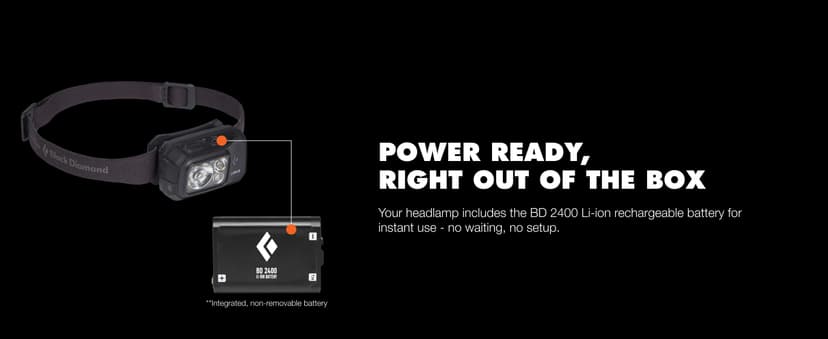 BLACK DIAMOND Storm 500-R Rechargeable Headlamp | 500 Lumens Brightness | Micro-USB Charging | Waterproof & Compact | Camping, Hiking, Running | BD Black