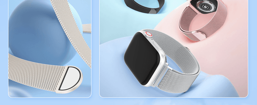 Original Stainless Steel Milanese Loop Compatible with Apple Watch Band 38mm 40mm 41mm 42mm 44mm 45mm 46mm 49mm, Magnetic Clasp Band for iWatch Series 11 10 9 8 7 6 5 4, SE 3 2 1 Ultra3 2, Women & Men