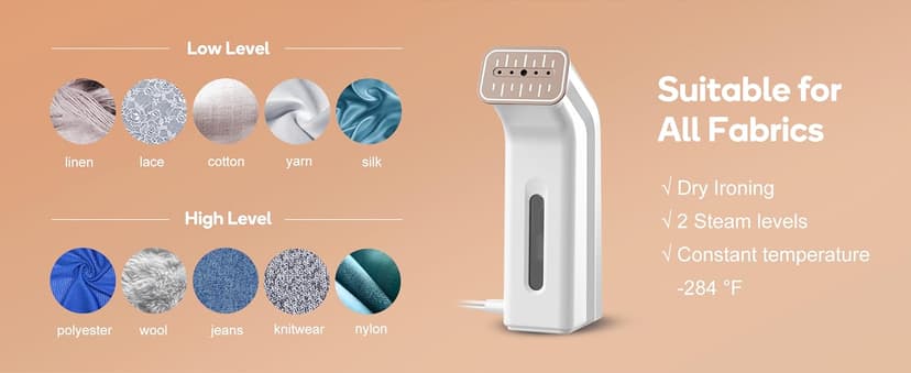 Travel Steamer For Clothes,100V-240V Dual Voltage Steamer & Iron 2 In 1,Integrated 170ml Tank 25s Fast Heat-Up,1.2lbs Portable Fabric Iron,Handheld Steaming Wrinkles Remover For Garments(In 4 colors)