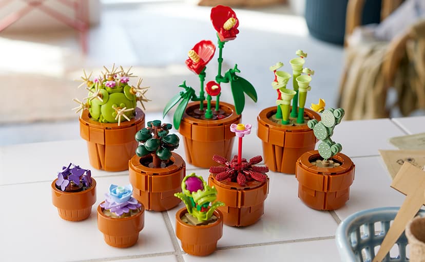 LEGO Botanicals Tiny Plants - Artificial, Fake Indoor Plant Building Set for Home, Kitchen, Desk Decoration, Adults Ages 18+ - Gift for Birthdays - 10329