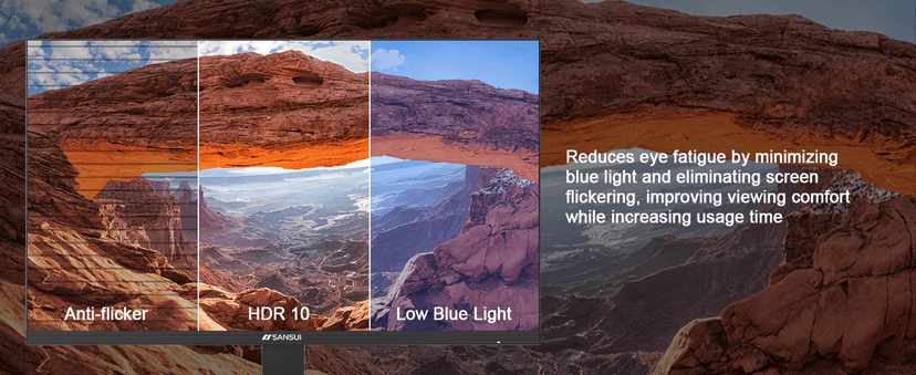 SANSUI Monitor 24 Inch 100Hz PC Monitor, HDMI VGA Ports VESA Mount, FHD Computer Monitor Ultra-Slim Ergonomic Tilt Eye Care for Home Office (ES-24F2, HDMI Cable Included)