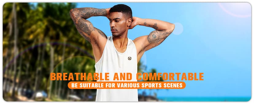 NELEUS Men's 3 Pack Dry Fit Y-Back Muscle Tank Top